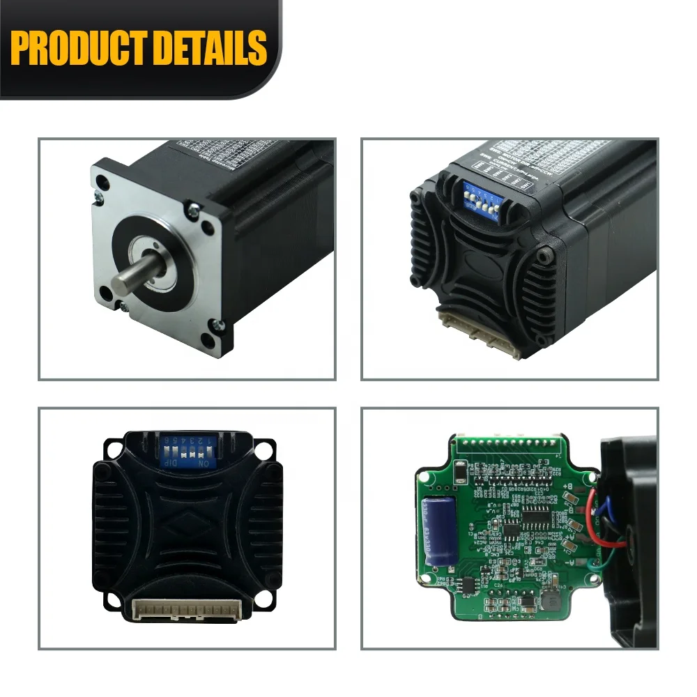Motor paso a paso HLTNC 60, máquina todo en uno Nema 24, circuito cerrado, 2 fases, integra el controlador y el freno del Motor para el Kit de enrutador CNC