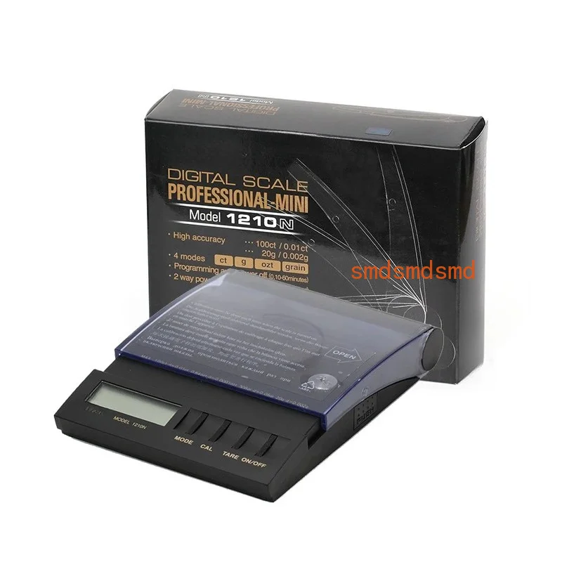 1210N 20g/0.002g 100ct/0.01ct High Precise Jewellery Mini Digital Diamond Scales with Lid