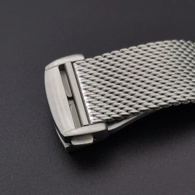 Stainless Steel Strap 20mm 22mm for Omega 007 Seamaster Diver 300 Replacement Men Mesh Metal Folding Buckle Watch Band Bracelet view 6