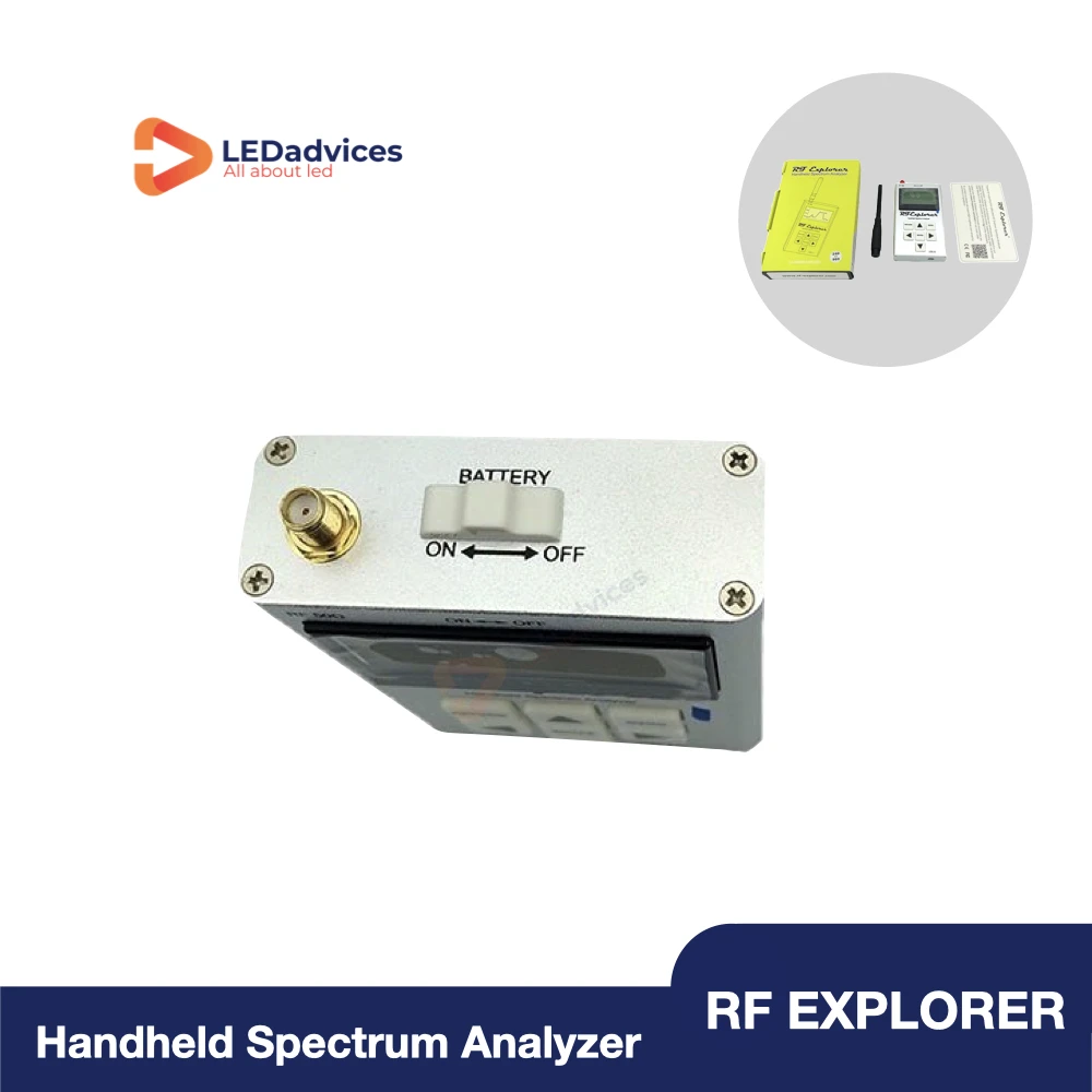 RF Explorer WSUB1G Handheld USB Digital Spectrum Analyzer Oscilloscope, 112KHz-100MHz Frequency Range, Compact and Portable