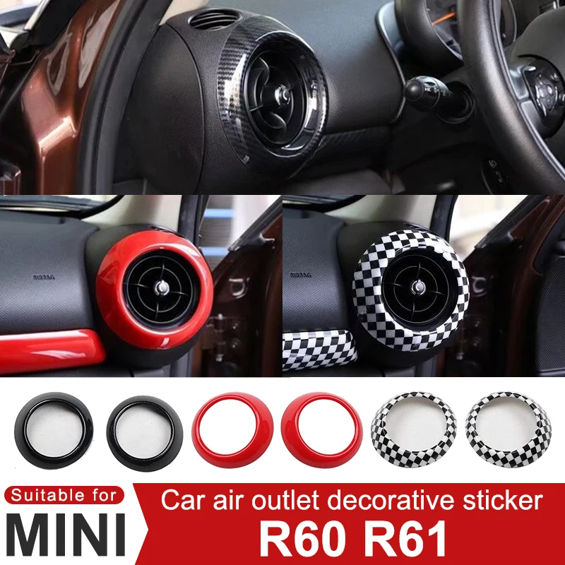 For MINI Cooper S JCW R60 R61 Countryman  Car Air Outlet Ring Vent Cover Decorative Sticker Interior Modification Accessories