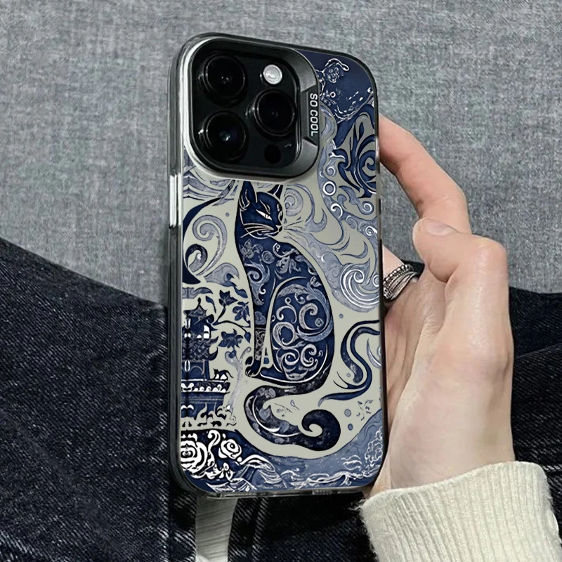 

Little Blue Cat Cool Pattern Phone Case for Xiaomi Redmi 12 13 13C 14C 15C Redmi Note 14 13 12 ProPlus 5G 11 10 Shockproof Cover