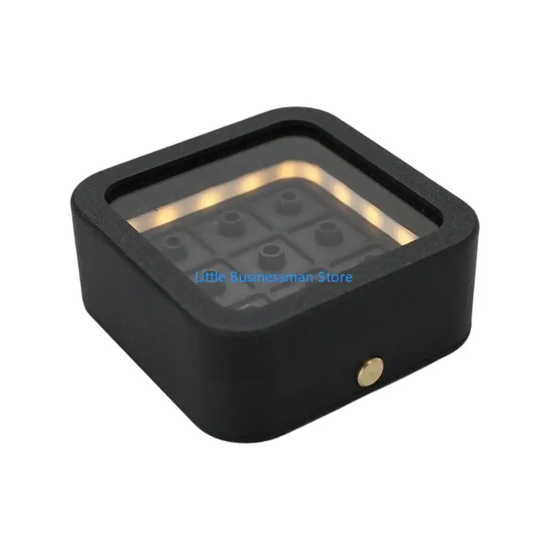 Aufbewahrungskoffer für mechanische Tastaturtastenkappen mit beleuchtetem 3 x 3-Layout-Display, Sichtdeckel und magnetischer – Detail 5