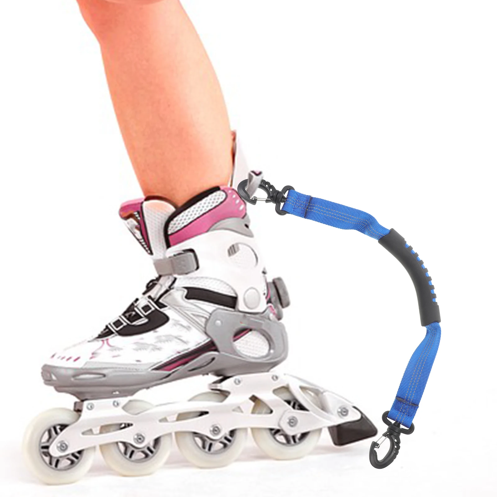 2pcs Roller ทนทานสายรัดไนลอนสําหรับ Professional Ski Leash รองเท้าเสารองเท้าสกีพกพา Leash Webbing AntiWear