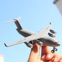 17CM C-17 Globemaster III Airplane Model Toy Pull Back Military Transport Aircraft Models Creative Decorations Boys Kids Gifts