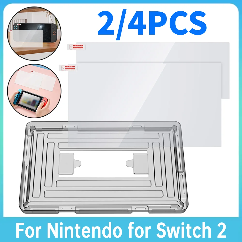 

2/4Pcs Ultra-Clear Tempered Glass Anti-Scratch Screen Protector Premium Protective Film for Nintendo Switch 2 Game Console