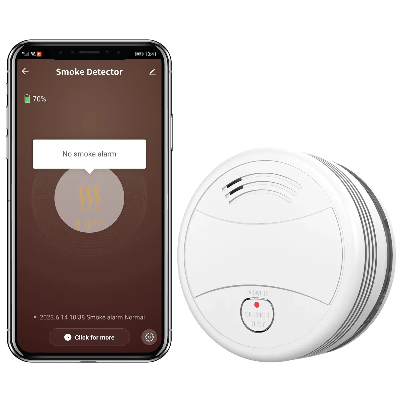 Wifi Rookmelder Tuya Smart Life Brandbeveiliging Rokerij Alarmsysteem Home Security Rookmelder