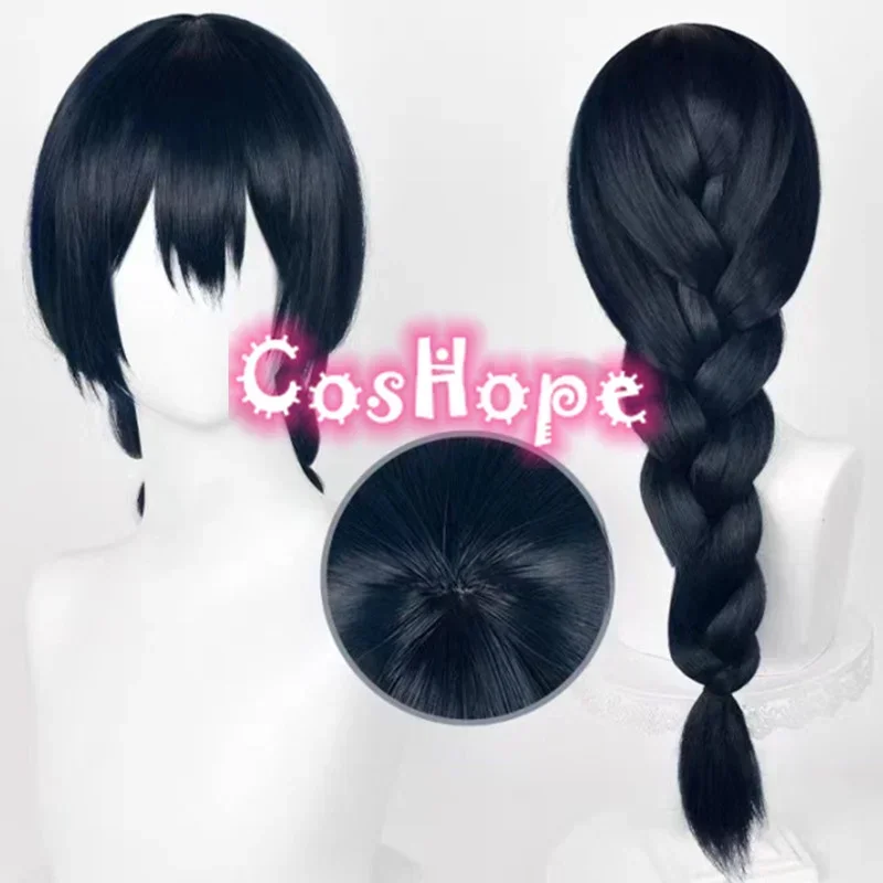 Amanai Riko Cosplay Wig 60cm Pre Braided Blue Black Wig Cosplay Anime Cosplay Wigs Heat Resistant Synthetic Wigs