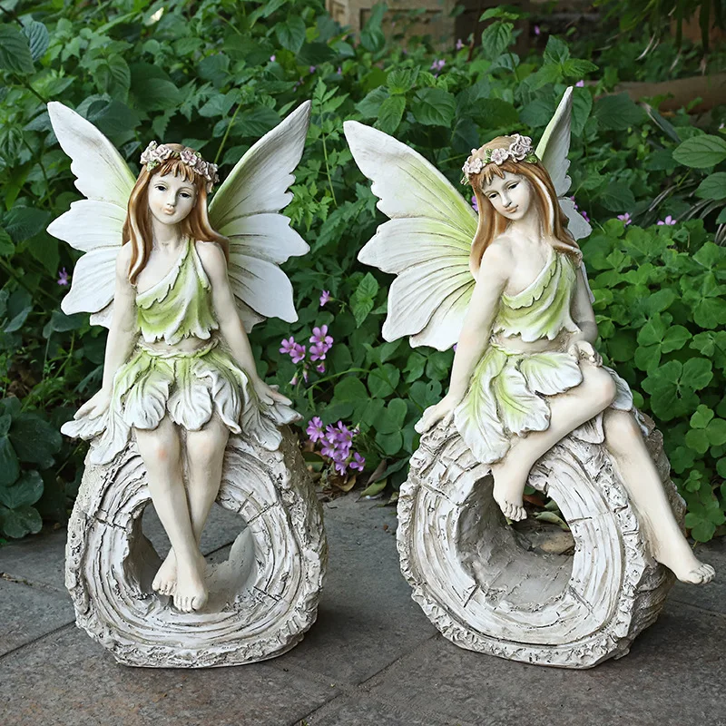 Garden Fairy Figure Decoration Resin Nordic Garden Angel Outdoor Decoration Crafts