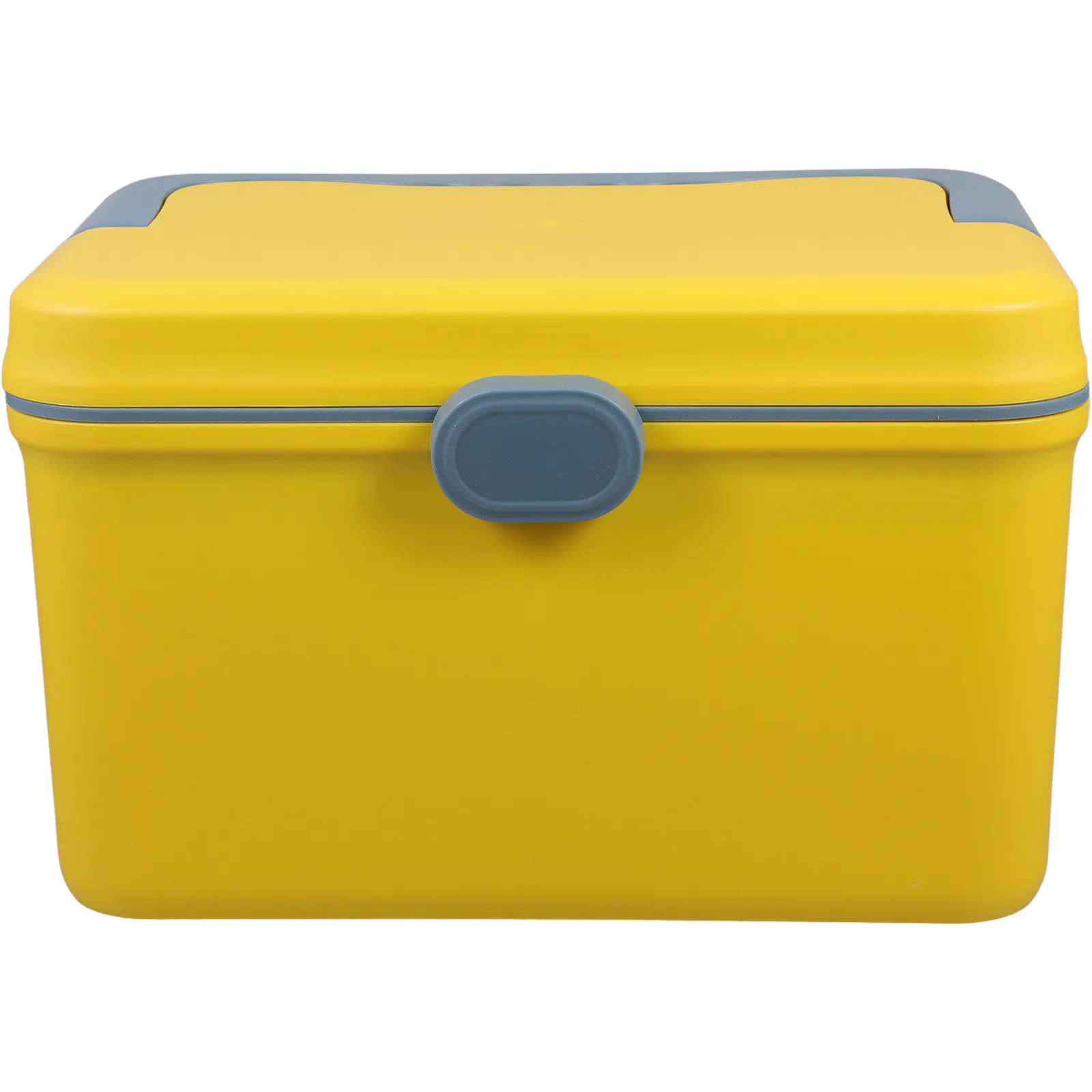 

Large Capacity Medical Storage Box Yellow Plastic Organizer Case Tote Handle Emergency Medicine Storage Container Travel Home