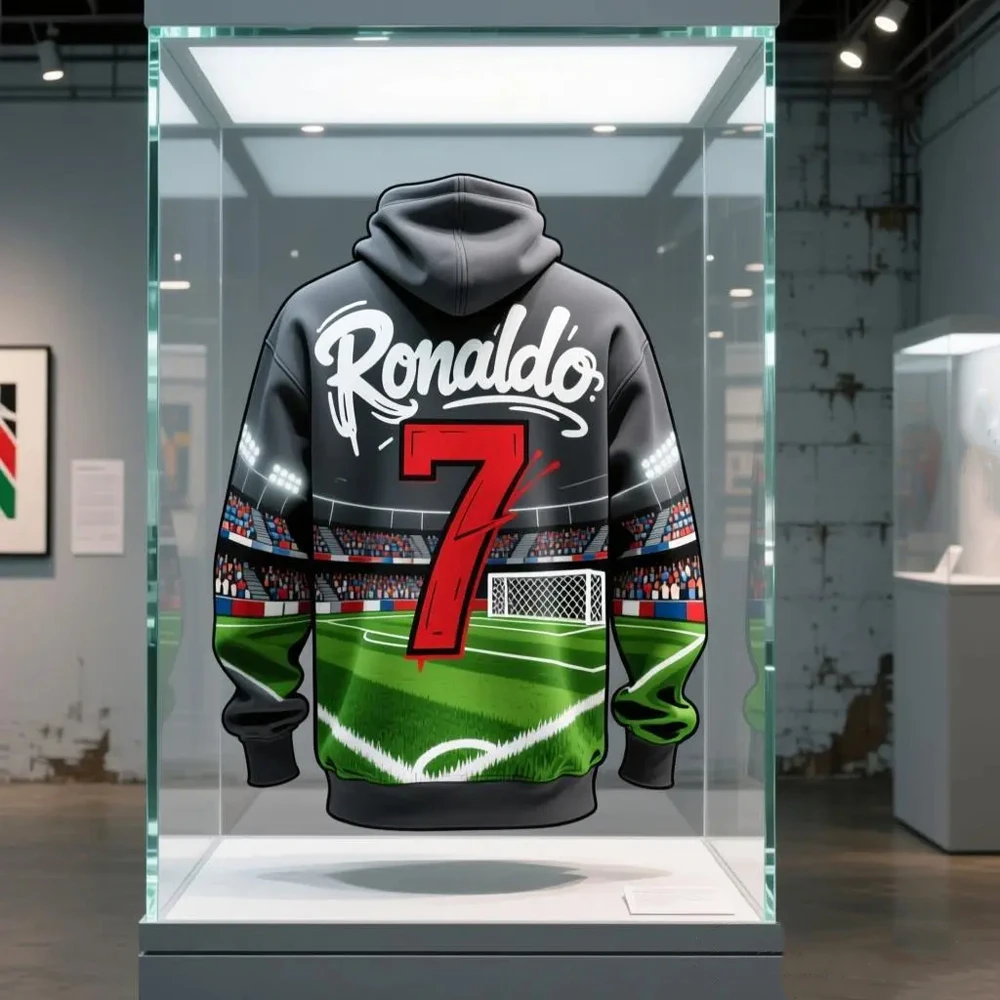 

Лидер продаж, новая толстовка с 3D принтом Роналду 7, модная толстовка, фанатское издание, удобная повседневная уличная одежда, спортивная одежда, фанат