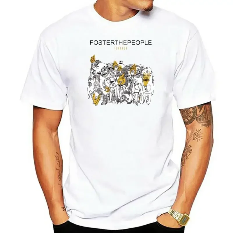 FOSTER THE PEOPLE TORCHES INDIE POP ALTERNATIVE THE KOOKS NEW WHITE T-SHIRT harajuku  oversized t shirt  streetwear