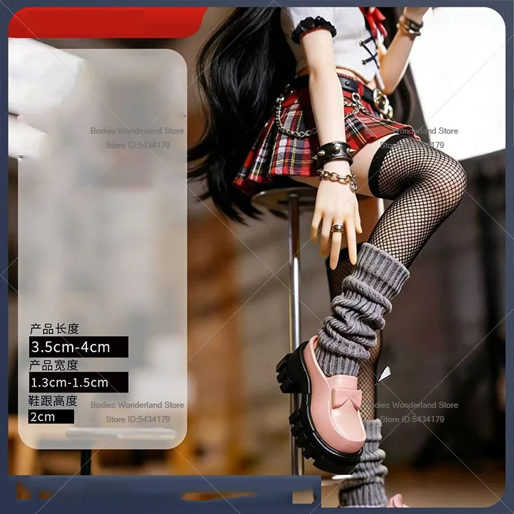 1/6 Scale Female Soldier College Style Square Head Thick Soled Casual Shoes For 12inch Action Figure Doll