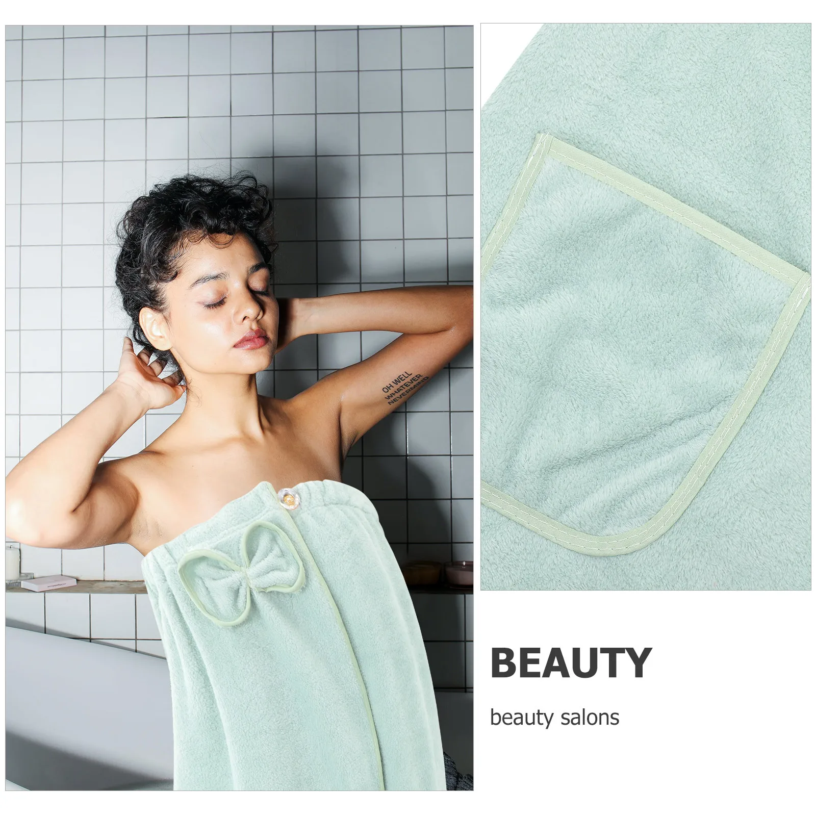 

Coral Fleece Bathing Skirt Soft Comfortable Absorbent Women Shower Skirt Suitable for Home Spa Salon Bathrobe Home Bath Towel