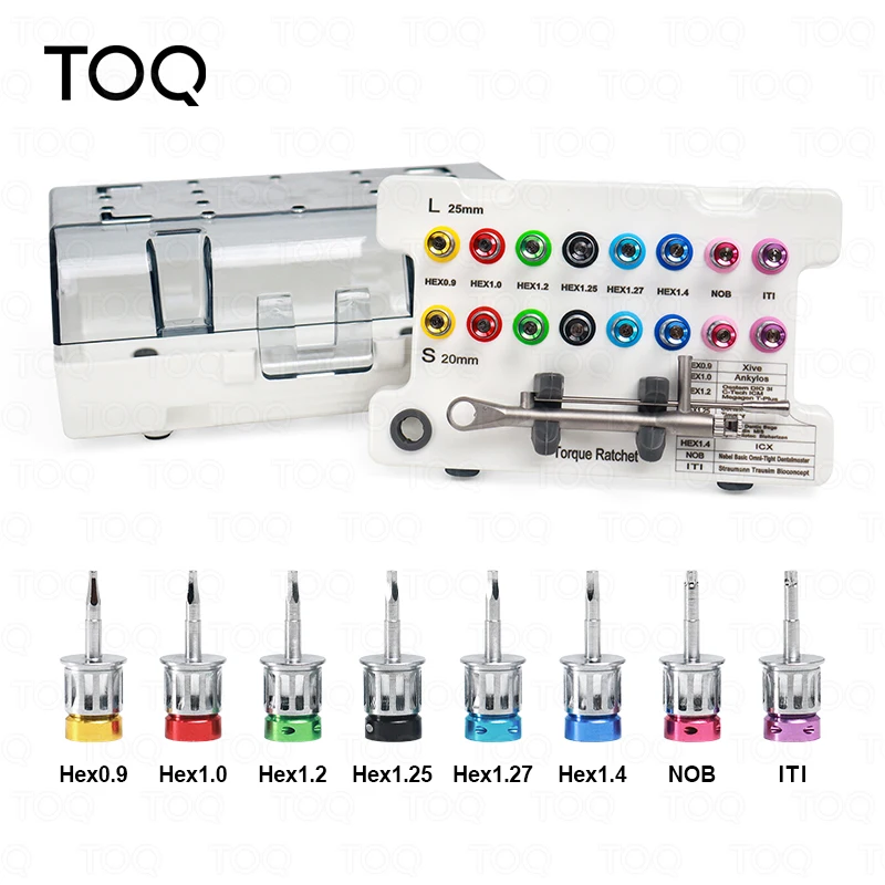 

Dental Universal Implant Torque Screwdrivers Wrench Dental Implant Restoration Tool Kit 10-70NCM