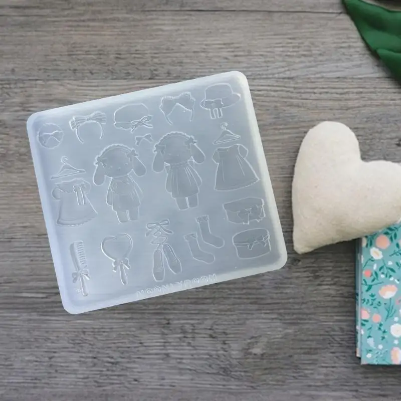 X4YA مريحة أرنب تحت عنوان زخرفة صنع قوالب قابلة لإعادة الاستخدام المفاتيح قالب ملحق للحرف اليدوية قلادة #3