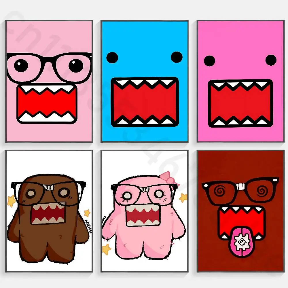 Cartoon D-DOMO KUN Poster Fancy Poster Wall Sticker for Living Room Bar Vintage Decorative Painting