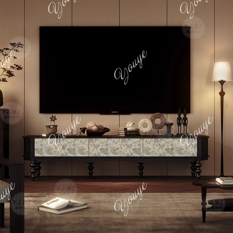 

Vintage European Tv Table Cabinets High End Light Luxury Creativity Tv Table Universal Center Suporte Para Tv Salon Furniture