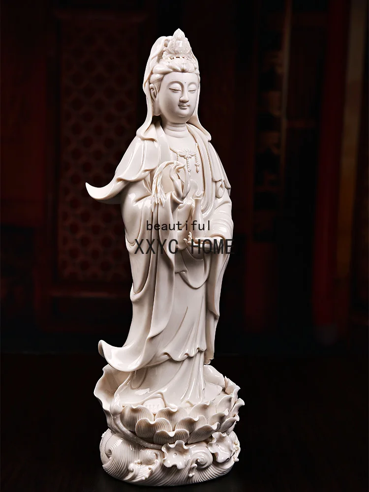 Ceramic South Sea Avalokitesvara Offering Home Guanyin Bodhisattva Ornaments