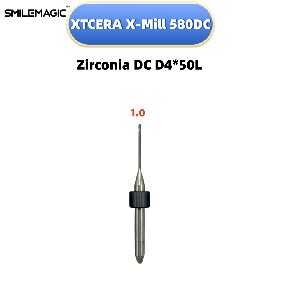 Dental Lab XTcera X-Xill 580 DC Zirconia PMMA Milling Burs DC/NC Coating CADCAM Cutters Dental Laboratory Equipment Shank  4MM