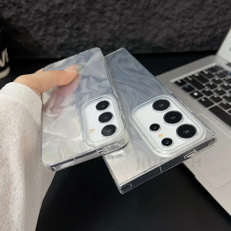 Luxury Laser Matte Case For Samsung Galaxy S25 S22 S24 Ultra S21 S23 S24 FE A55 A15 A16 A35 A25 A53 A56 5G  Hard PC Phone Cover - náhled 3