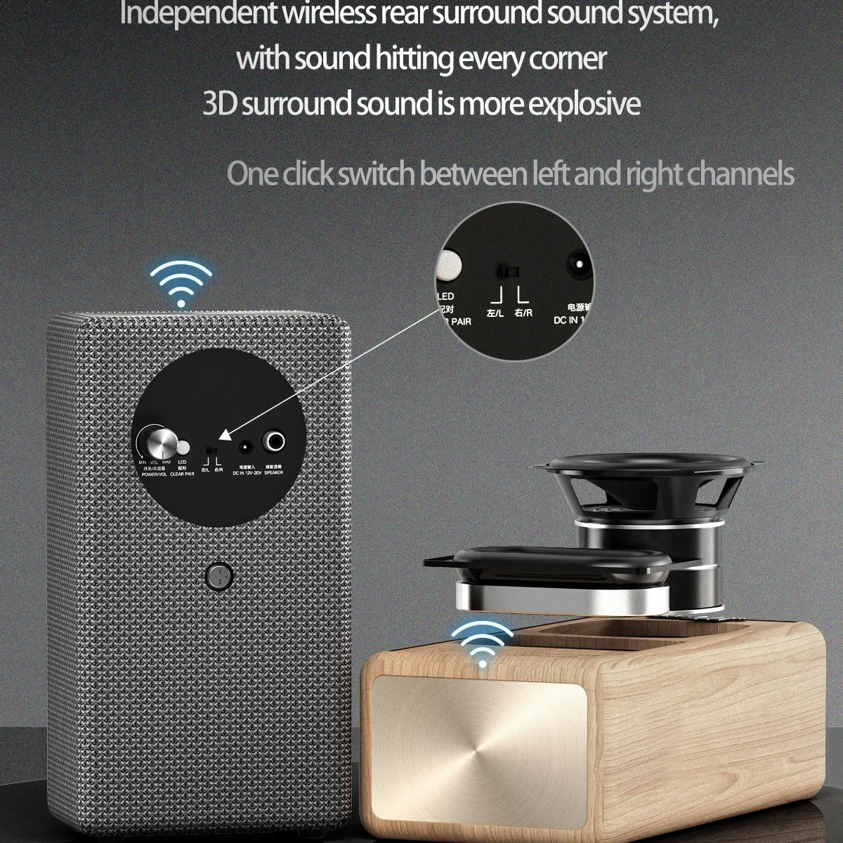 

7.2CH Surround Sound System - Wireless Home Theater System For Smart TVs Peak Power 620W, Surround Sound System With Subwoofer