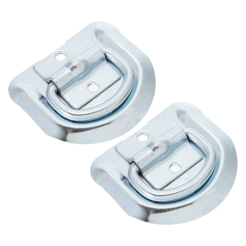 

2Pcs Trailer Floor Tie Down D Rings Heavy Duty Stainless Steel Carabiner for Truck Hitch Cargo Anchor Safety Chain Lock Pin