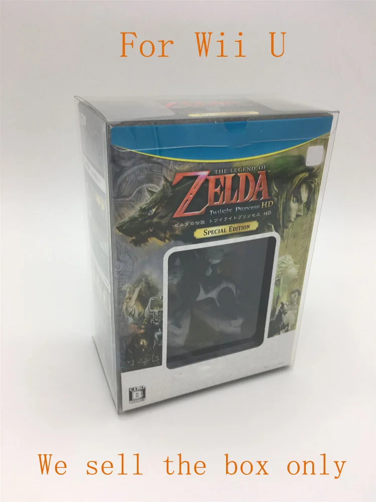 ZUIDID-caja transparente de alta calidad para Wii U, caja de almacenamiento de la leyenda de Zelda: Twilight Princess Amiibo