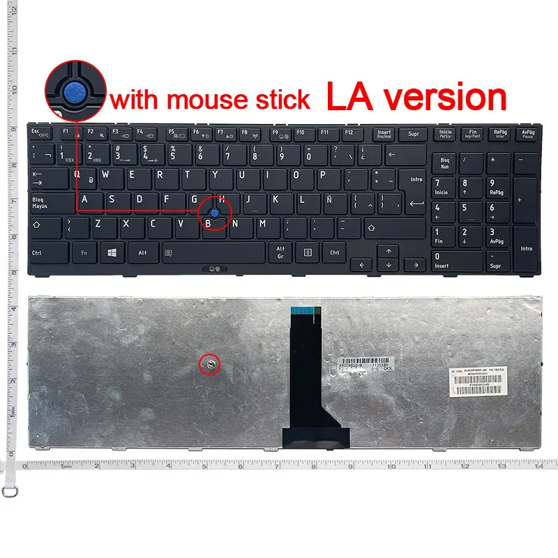 Nuevo teclado US/SP/UI para Toshiba para Tecra R850 R950 R960 R751 R752 UI reemplazar el teclado del ordenador portátil con poste del ratón