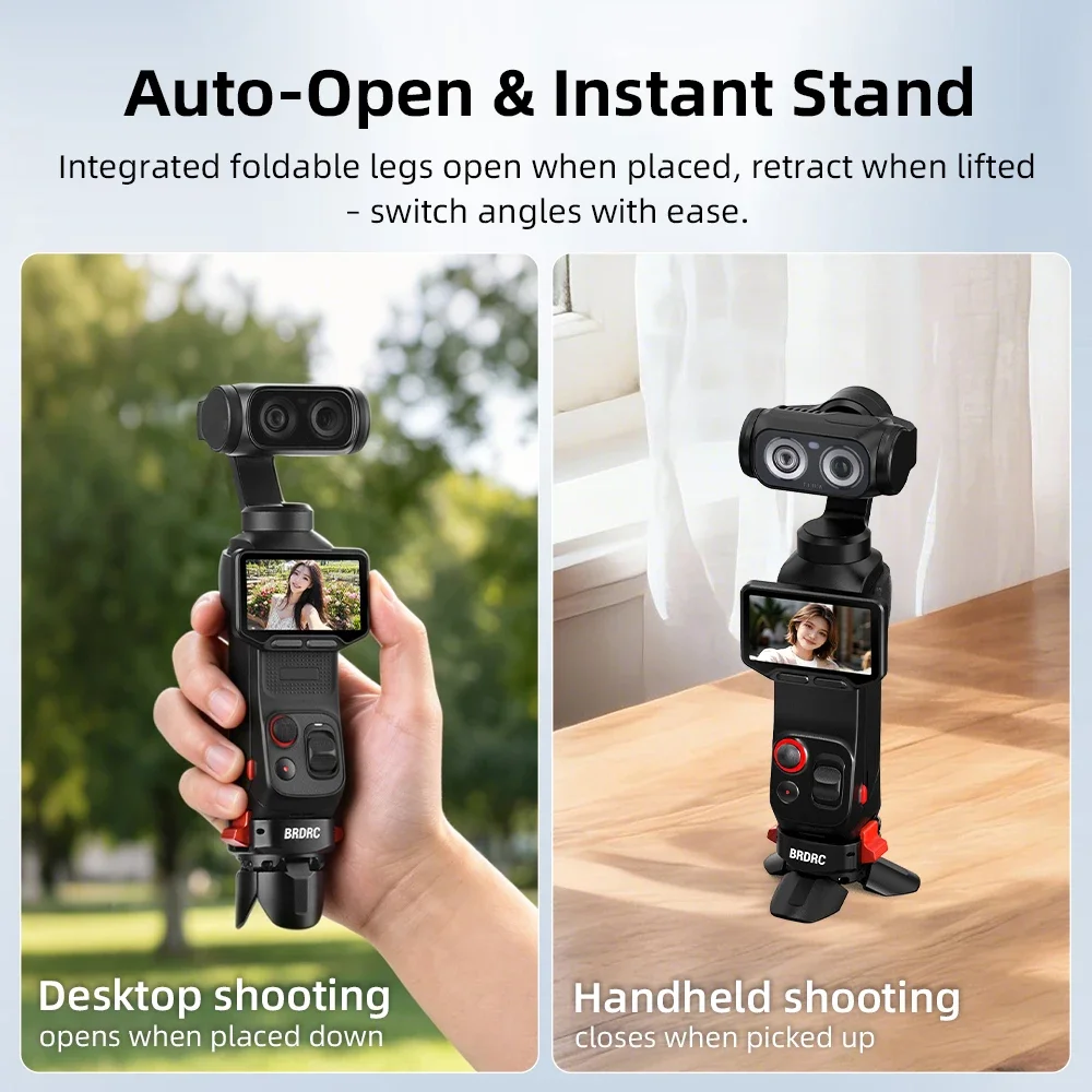BRDRC Stativ für Insta360 Luna Ultra Zubehör Magnetische Halterung mit Typ-C-Ladestation Tragbarer Desktop-Fotohalter – Detail 3