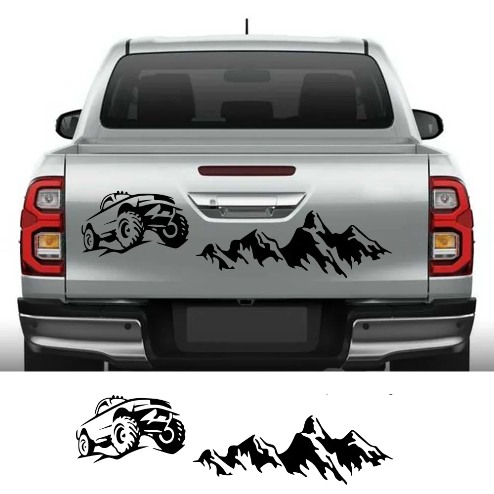 Pickup Porta Traseira Bumper Adesivo, Universal Car Tailgate Decalque para Ford F150 Ranger Dodge Ram Toyota Hilux GWM Poer Isuzu Dmax