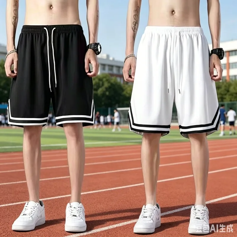 Summer New Men's Sports Basketball Shorts Mesh Quick Dry Shorts for Comfortable Fitness Joggers Casual Breathable Short Pant