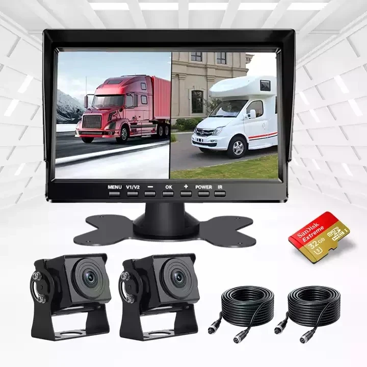 1080P Front/Rear Dual Recording AHD Night Vision Full Color Reverse     7 Inch     Recorder DVR System Waterproof IP67