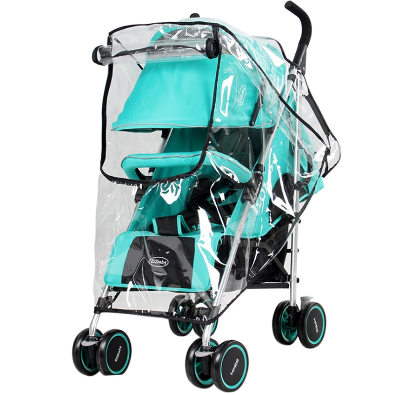 

Clear Universal Waterproof Pushchair Rain Cover Wind Dust Shield Canopy