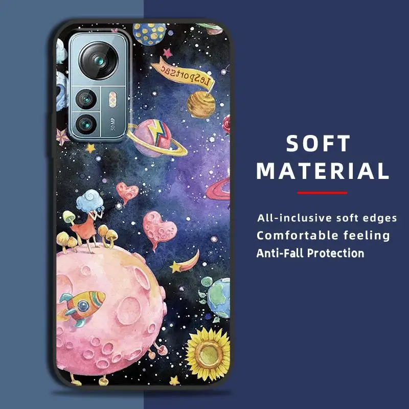 Shockproof Silicone Phone Case For Blackview A85 Anti-dust Back Cover Cute TPU Cartoon Soft case protective Anti-knock