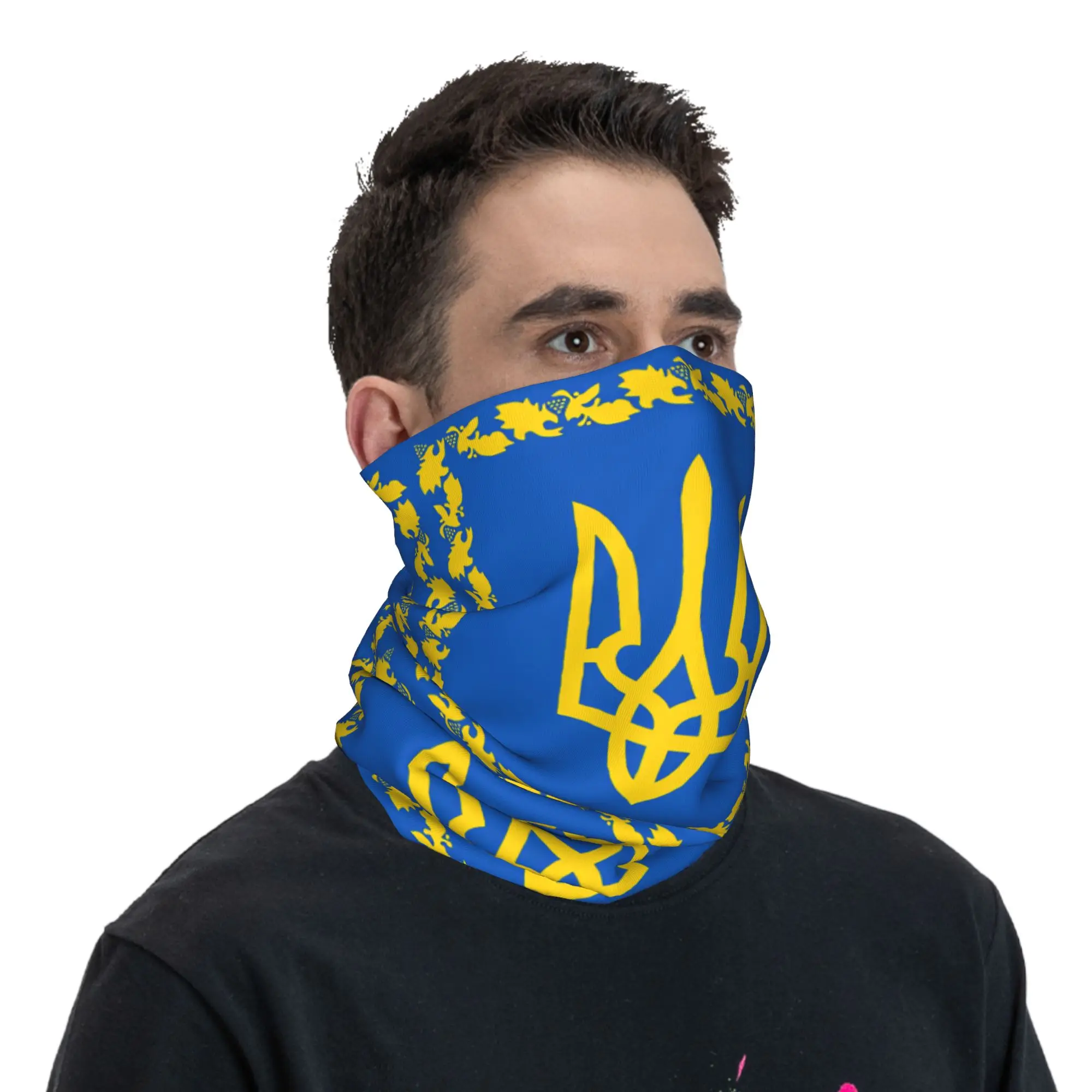 Coat Of Arms Ukraine Flag Bandana Balaclava Running Travel  Cycling Mask Dustproof Soft Motorcycle Face Masks Summer Fun Scarves