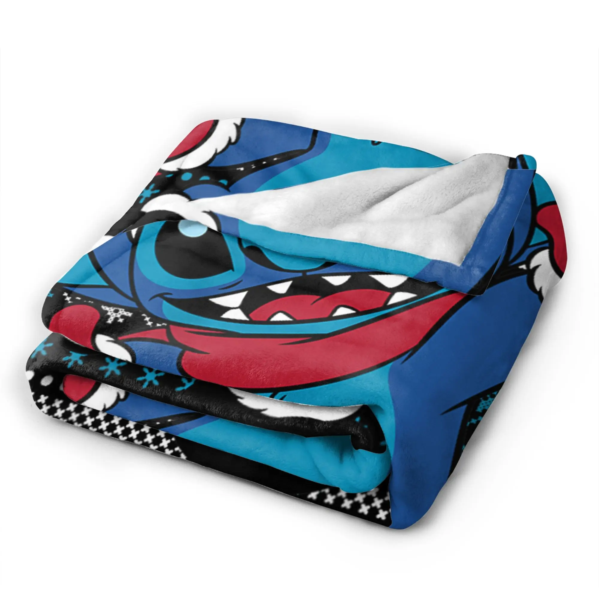 ليلو وستيتش سعيد عطلة بطانية سوبر لينة موضة أفخم رمي بطانية لصبي فتاة الأريكة كرسي الفانيلا المفرش غطاء السرير