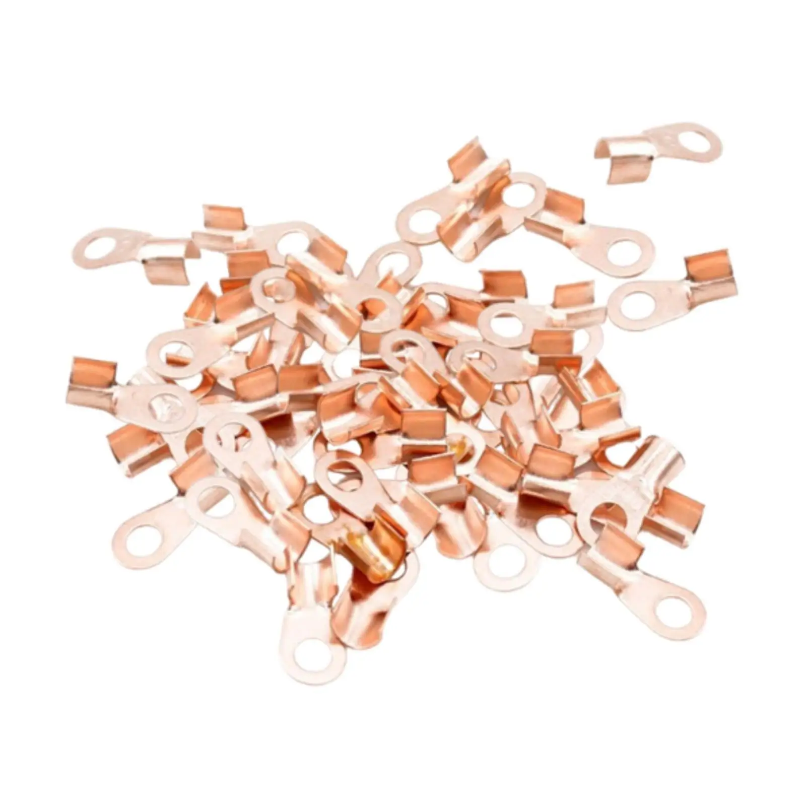 100Pcs Heavy Duty Copper Wire Lugs Tubular Ring Terminal Connector Sturdy Assortment Professional Accessories for Motorcycle