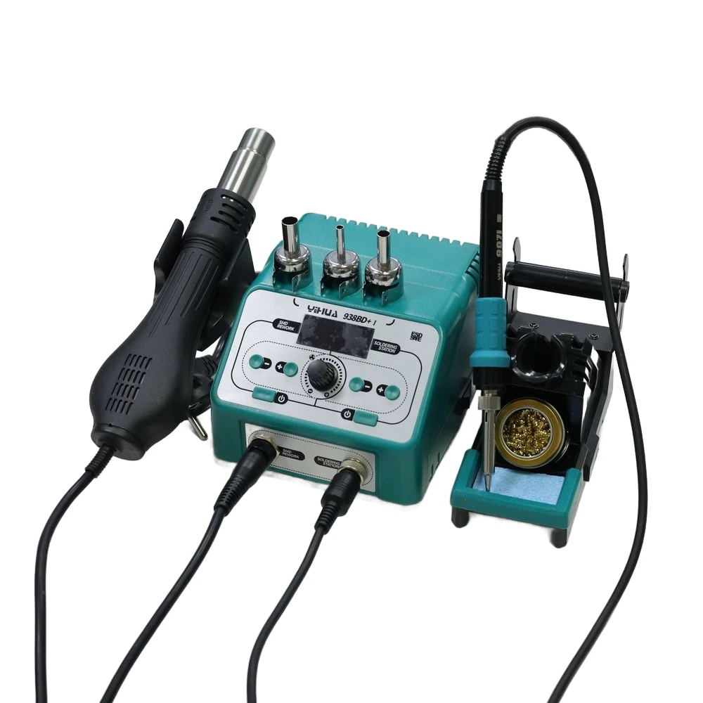 

938BD+-I 750W Heavy Duty Soldering Kit, ESD Safe with Soft Airflow for Chip Resistors & ICs