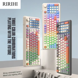 RIRIHI K82 Wired Keyboard Desktop PC 94 Keys Keyboard With Adjust Volume Rotate Button Gaming Keyboard For Computer Laptop