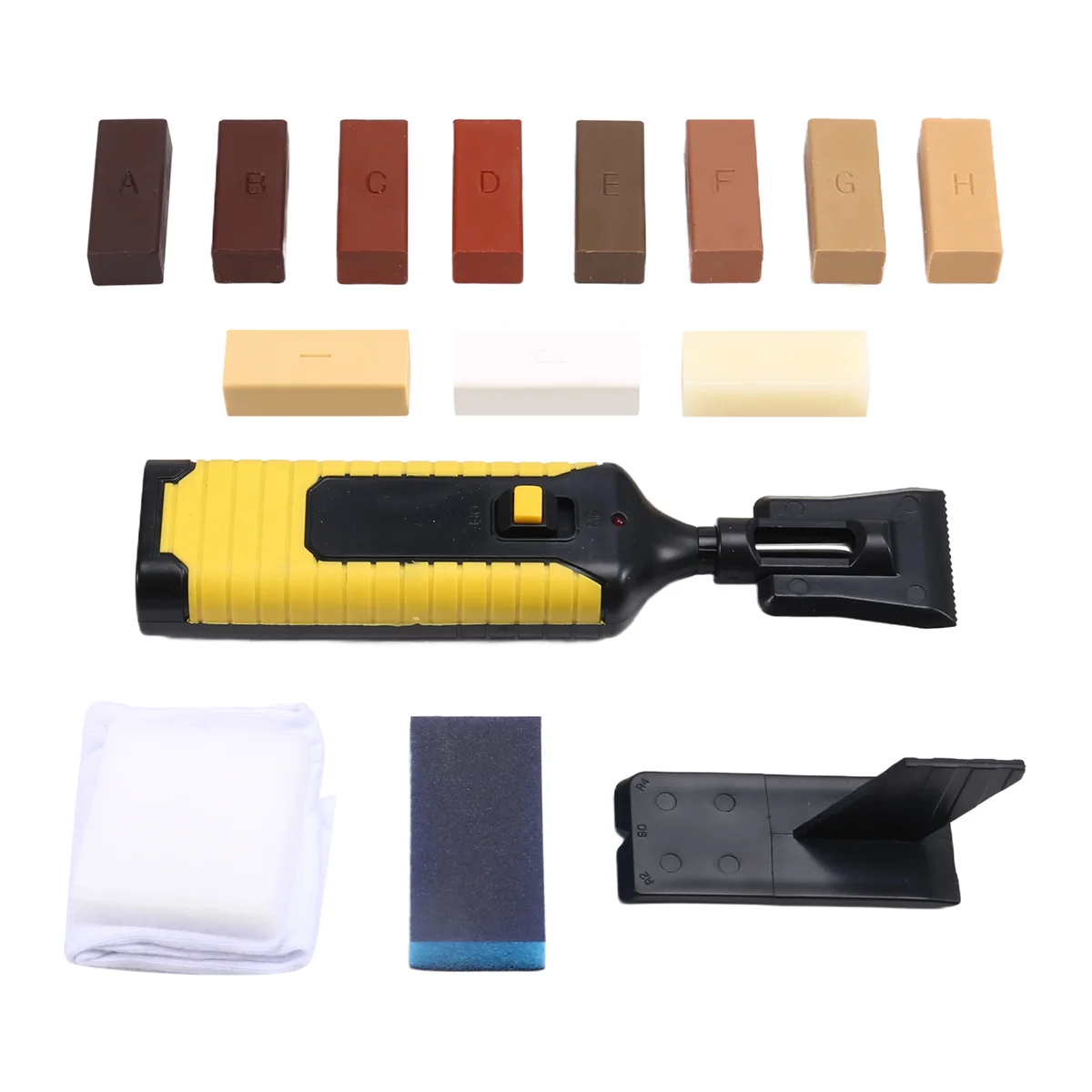 N18R Wood Floor Furniture Scratch Repair Kit , Laminate Repairing Kit with Melting Tool for Cracked Stone Crack Chip Ceramic