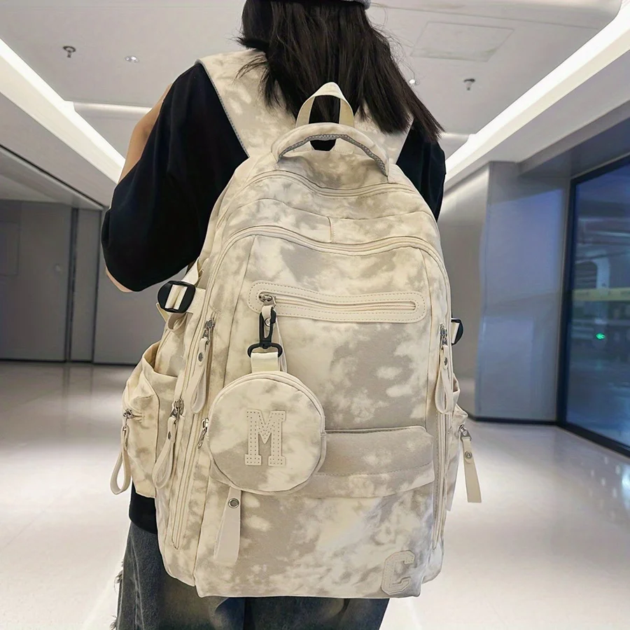 

Женский вместительный рюкзак с эффектом тай-дай — студенческий рюкзак с множеством карманов, регулируемыми лямками, стильный повседневный рюкзак