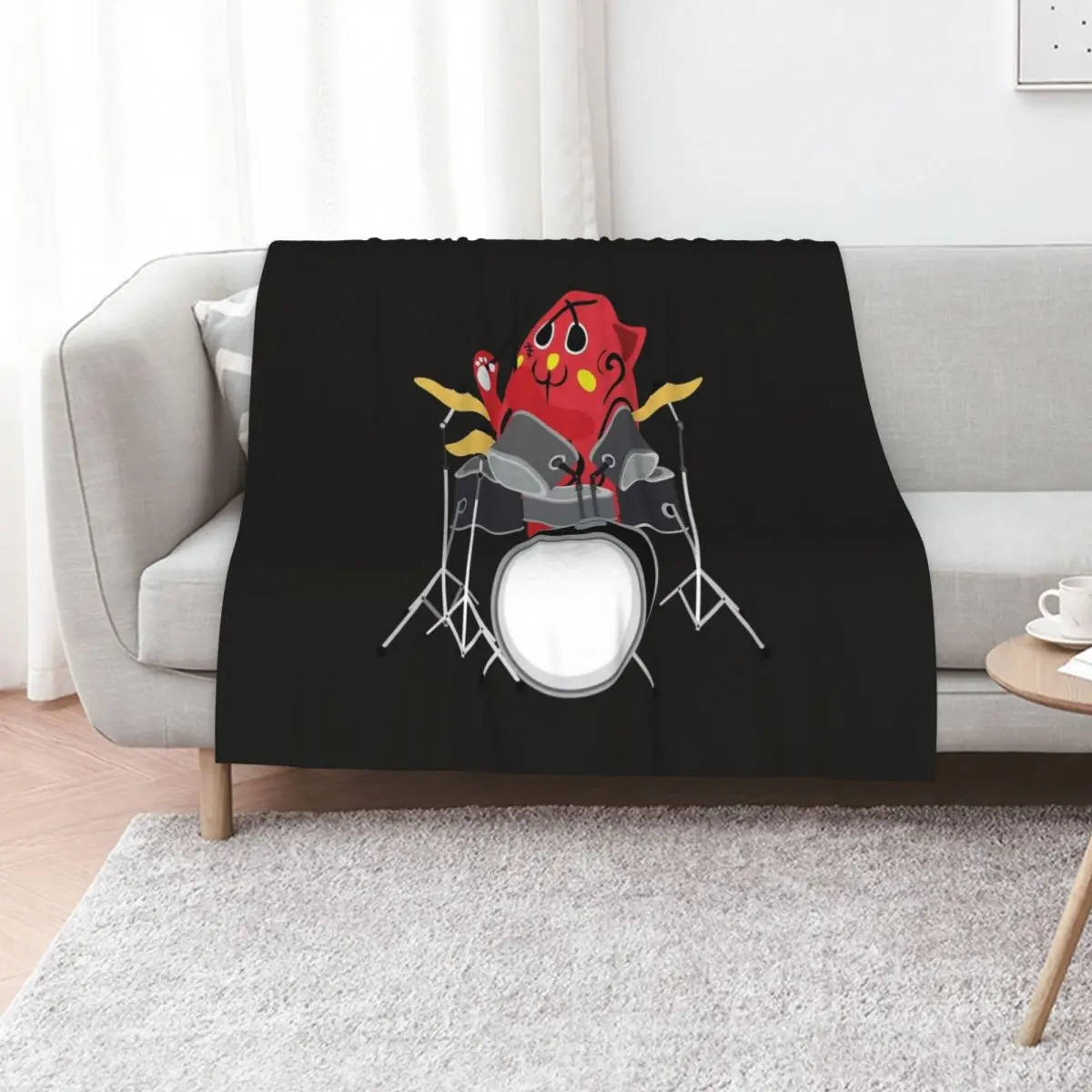 Nyango Star Mascot Drummer T Shirt-4500 Throw Blanket Fashion Sofas Large Thins manga funny gift Blankets