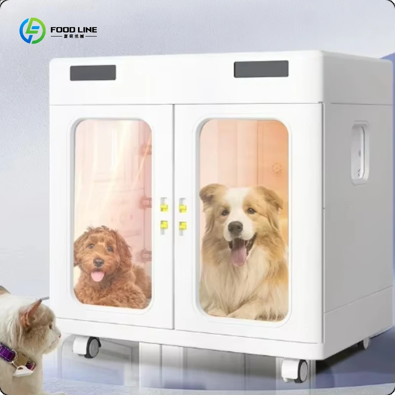 Large Pet Dryer Box 430L Foldable Commercial Dog Cat Grooming Blow Dryer with Ionizer and Ozone Customized