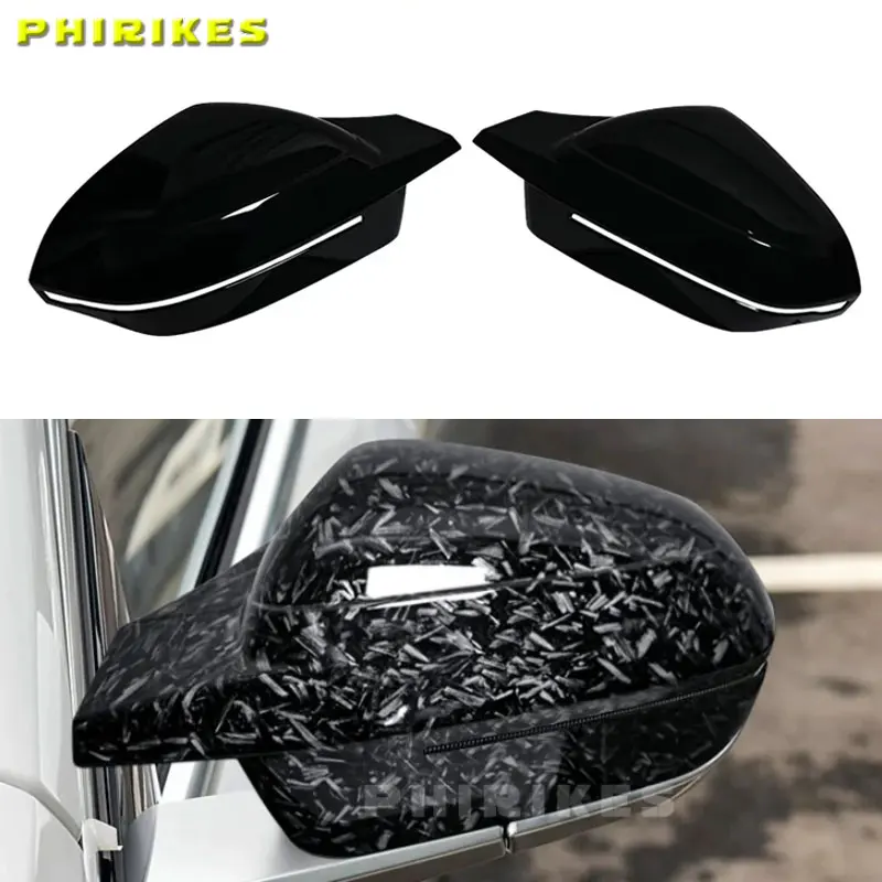 Side Wing Rearview Mirror Cover Cap For BMW 7 I7 I5 5 Series G60 G61 G68 G70 G90 2023-2024 M3 Carbon /Black high quality types