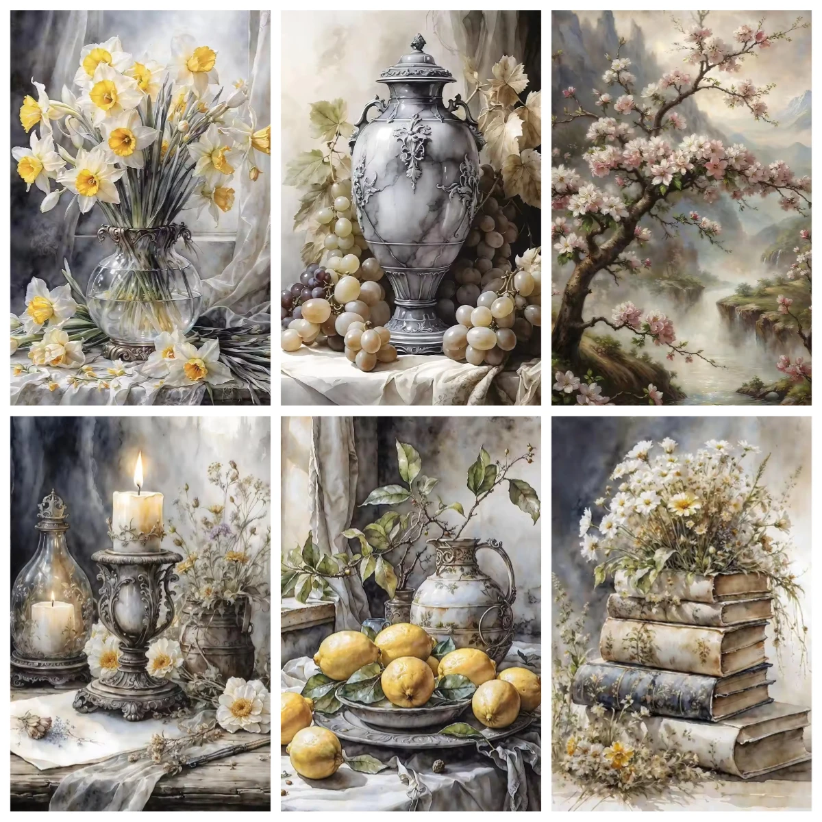 500/1000/1200/2000PCS Jigsaw Puzzles Classic Still Life Candle and Lemons Family Activity Games for Bedroom Home Decor Gift