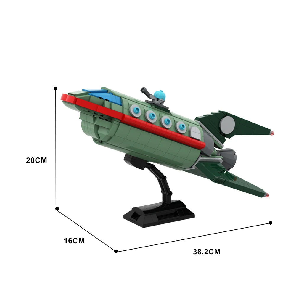 Planet Express Ship Building Blocks Moc Anime Space Futurama DIY Model Bricks Sets Toys Birthday Gift for Kids Adult Educational