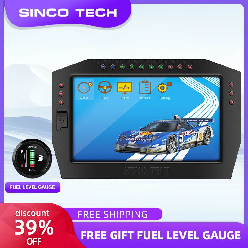 DO909 Sinco Tech автомобильный гоночный датчик приборной панели дисплей датчик комплект ЖК-экран