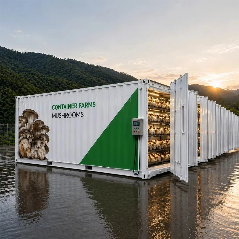 Mushroom Growing Container Farm for Shiitake Oyster Mushroom with Controlled Environment Farming System Custom