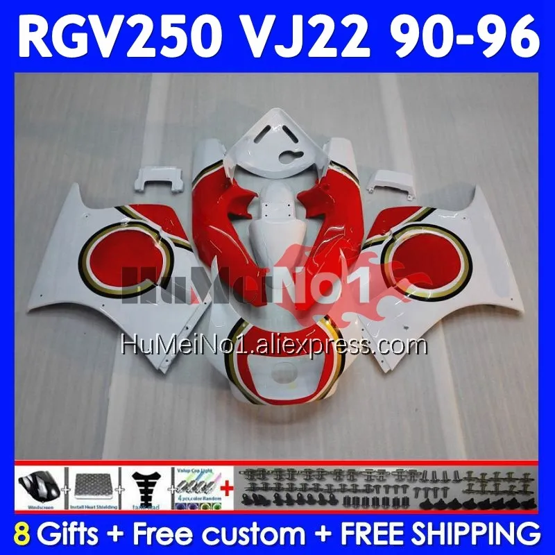 Lucky red RGV250 For SUZUKI SAPC RGV-250 VJ22 109No.8 RGV 250 90 91 92 93 94 95 96 1990 1991 1992 1993 1994 1995 1996 Fairing